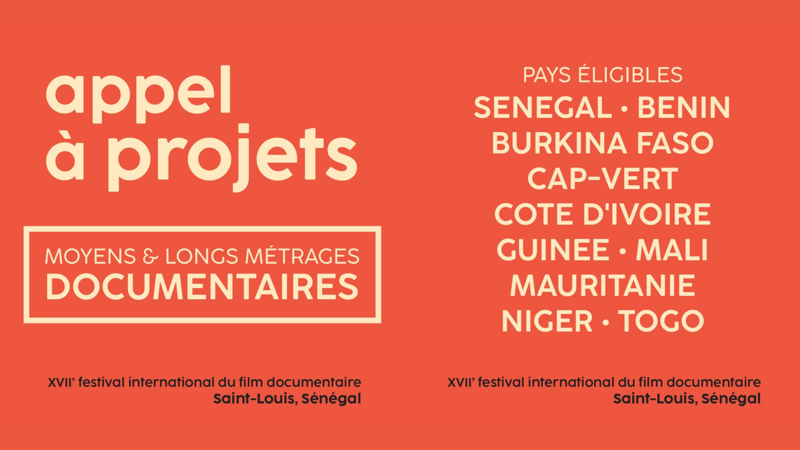 Le Festival STLOUIS’DOCS 2026 : Appel à projets